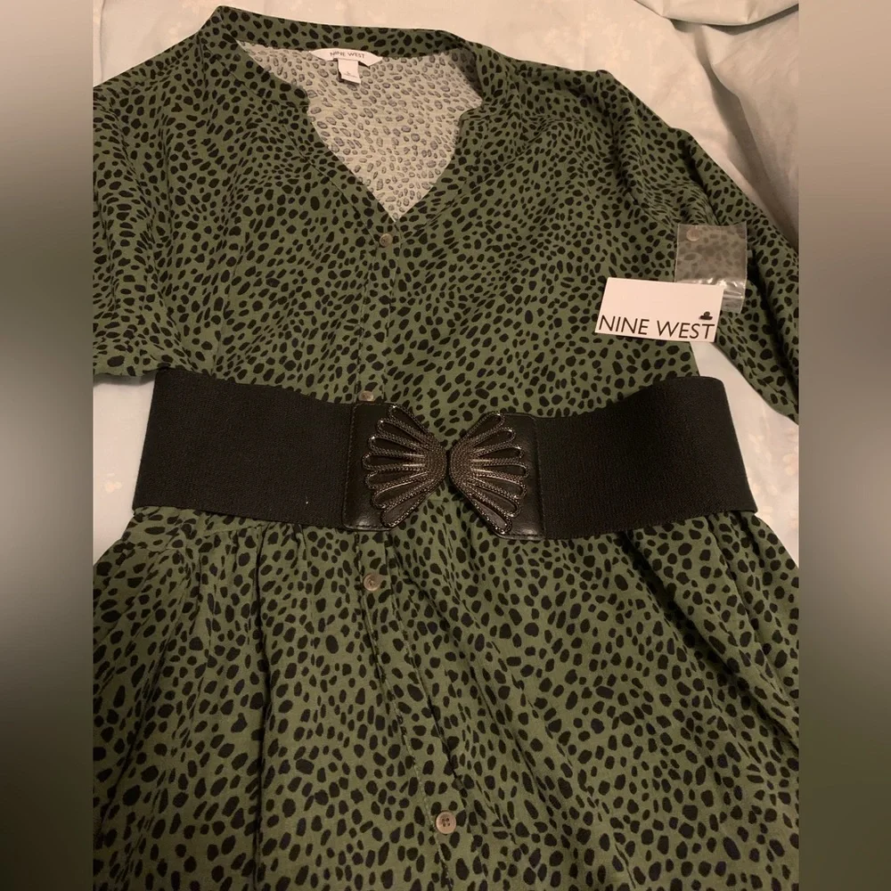 ✨⚡️💥Banana Republic Clasp Elastic Belt | Color: Black | SizeM/L - Picture 5 of 6